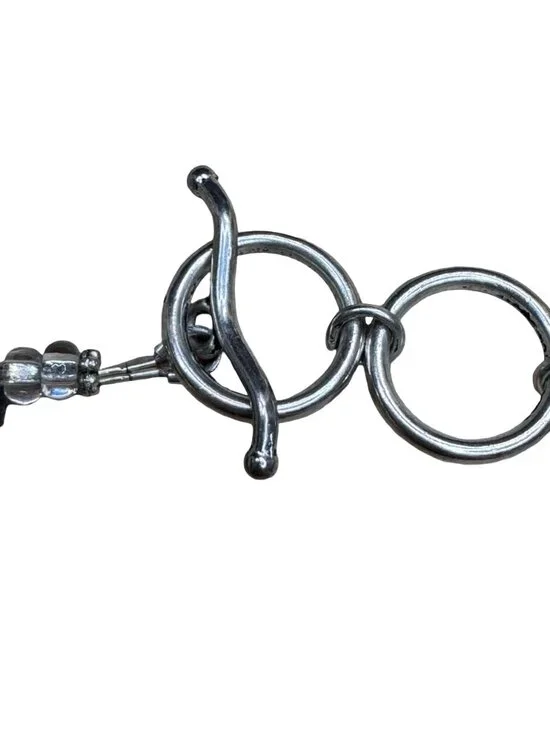 Vintage Mosaic Abalone Shell Bead Necklace Statement Pendant 18KGP Toggle Clasp - Picture 8 of 10